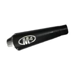 RA Accessories M4Black Mild Steel Bike Exhaust for Hero Karizma R-image-4