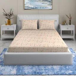Quirky Home Multicoloured 180 TC King Bedsheet with 2 Pillow Covers-14