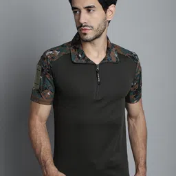 MOUNTMILLER Men's Camouflage Printed Short Sleeve Ripstop Tactical Polo T-Shirt-image-55