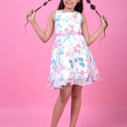 Crimsoune Club Girls Multi Floral Dress-picture-31