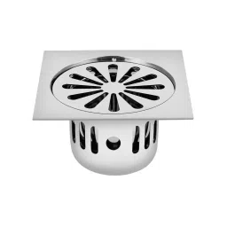 Sanjay Chilly Square Ezee Floor Drainer with Cockroach Trap Sliver 153 x 153 mm, ‎SCCT-SE-153-image-94