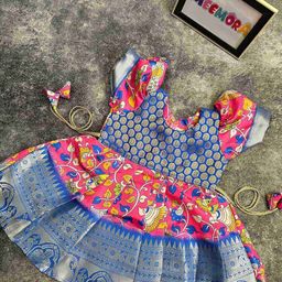 Meemora Floral Puff Sleeve Fit & Flare Dress-57