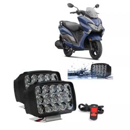 Cartronics 15  LED Fog Light With On/Off Switch  for Suzuki Burgman Street 125 White (Set of 2 Pcs)-33
