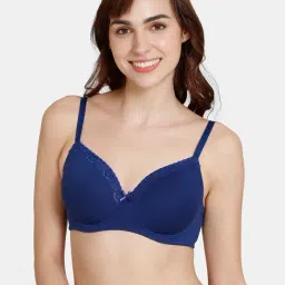 Zivame Blue Half Coverage T-Shirt Bra-image-45