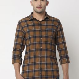 SPYKAR Checked Pure Cotton Casual Shirt-image-52