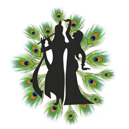 Decor Villa Multicolor Radha Krishna Wall Sticker-picture-20