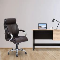 Nilkamal Belgrade Brown Nylon Belgrade Leatherette Ergonomic High Back Office Chair-image-39