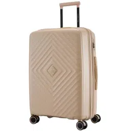 Nasher Miles Antwerp Hard-Sided Polypropylene Check-in Luggage Champagne 24 inch |65cm Trolley Bag-picture-0