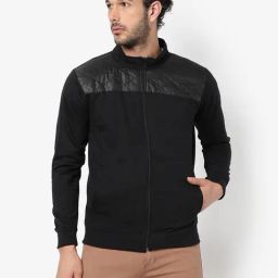 Campus Sutra Black Cotton Regular Fit Jacket-picture-41