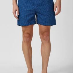 Peter England Blue Cotton Regular Fit Checks Boxers-picture-19