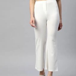 Melon by PlusS White Regular Fit Mid Rise Trousers-picture-21