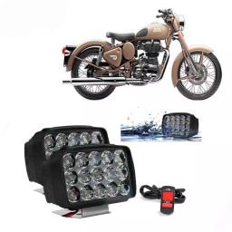 Cartronics 15  LED Fog Light With On/Off Switch for Classic Desert Storm White(Set of 2 Pcs)-42