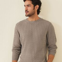 Andamen Men Cable Knit Pullover-image-62