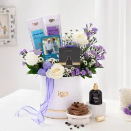 Fragrance Burst Personalized Floral Arrangement For Dad-image-94
