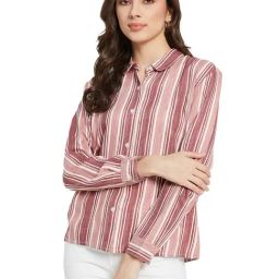 METTLE Multicolor Cotton Striped Shirt-image-69