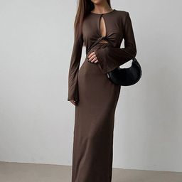 DressBerry Women Round Neck Maxi Dress-image-26