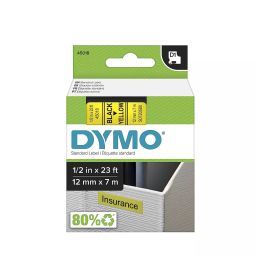 DYMO 12mm x 7m Black Print on Yellow Tape Self-Adhesive Labels  for Label Printer, 45018-image-69