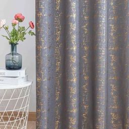 Urban Space Grey Polyester Door Curtain With Tieback & Eyelet-image-40