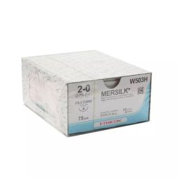 Ethicon NW5290 Mersilk 2-0 Black Braided Suture Size 76 cm (Pack of 12)-image-23