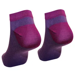 Man Arden Men Magenta Solid Ankle-Length Socks image 2