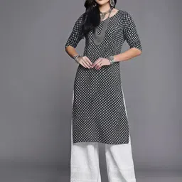 Anouk Rustic Selection Of 3 Abstract Printed Round Neck Straight Kurtas image 3