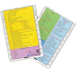Pilot's Acronym Cheat Sheet with Sectional Scale and Pilot Logbook with Large VFR-IFR Placard image 5