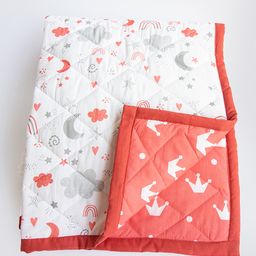 Yellow Doodle Reversible Comfort Quilt - Red-image-93