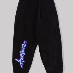 KAVEE 100% Cotton Biowashed Full Length Lounge Pant Awsome Print - Black-image-68