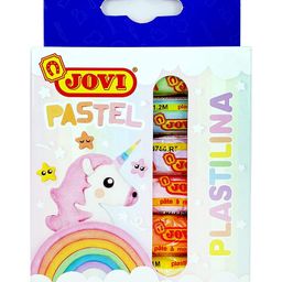 JOVI Plastilina Non Drying Modelling Clay Pastel Pack Of 6 Bars Multicolour - 15 gm each-1