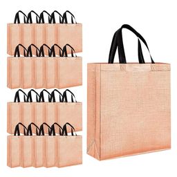 Evafly Gift Bags Reusable Shopping Bag with Handle Carry Bag Pack Of 20 - Rose Gold-image-27