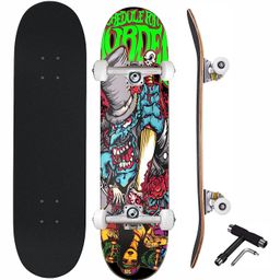 Jaspo Try Out Practice Killer Clown Indian Maple Skateboard - Multicolour-image-8