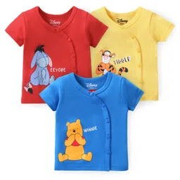 Babyhug Disney Cotton Knit Half Sleeves Jhabla with Winnie The Pooh Graphics Pack of 3 - Multicolour-picture-12