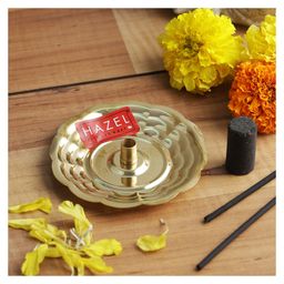 Hazel Dhoop Stand for Puja | Brass Dhoop Batti Holder | Incense Stick Stand with Ash Catcher for Pooja | Dhup Stick Stand (8 x 1.5 cm)-27