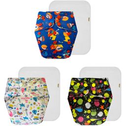 Dumbledo Premium Cloth Diaper with Leak-Proof, Absorbent 5-layer White Insert - Dryfeel with Comfortable Fit for 3 Months to 3 Years, Pack of 3-21