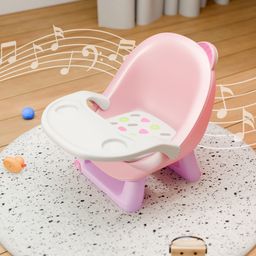 Lifelong Cuppy Baby Chair with Detachable Food Tray, Tray Cover | Strong & Durable Chair | Study Chair/Feeding Chu-Chu Chair/Dining Chair with Comfortable Foam Cushion Seat - Pink-image-55