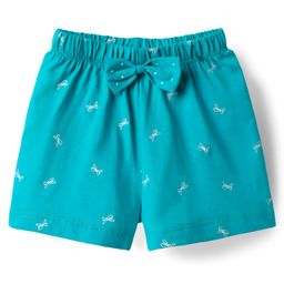Tango Single Jersey Knit Knee Length Shorts With Bow Applique - Sea Green-image-59