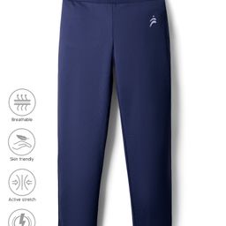 Pine Active Premium Knit Ultra Comfort Super Stretch Aero Soft Capri Leggings - Navy Blue-image-29