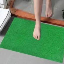 AMRO BEAUTILITY NEEDS Set Of 2 Green & Grey Anti-Skid Waterproof Doormats-37