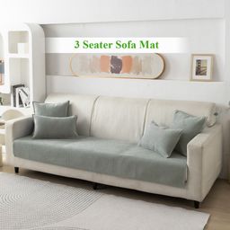 HOKIPO Grey 3-Seater Premium Chenille Sofa Cover-image-44