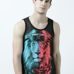 Wear Your Mind Men Black Printed Scoop Neck T-shirt-image-50