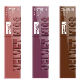 Ramp Walk Velvet Kiss Set Of 3 Waterproof Liquid Lipstick - 3.5 ml Each-Shade 05-06-11-image-80