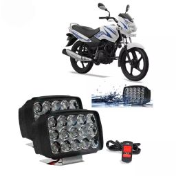 Cartronics 15  LED Fog Light With On/Off Switch  for TVS Star Sport Black (Set of 2 Pcs)-36