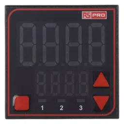 RS PRO PID Temperature Controller Panel Mount 110-240 V AC 48x48 mm, 1241070-24