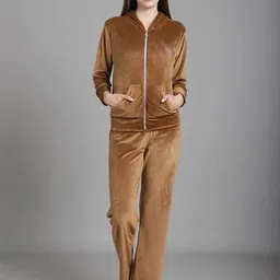 MARC LOUIS Women Hooded Long Sleeves Mid-Rise Sports Tracksuits-image-52