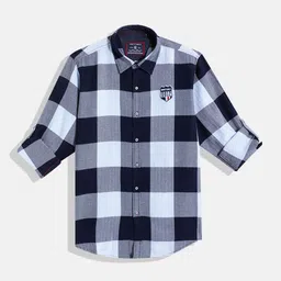Monte Carlo Boys Twill Checked Smart Fit Shirt-picture-25