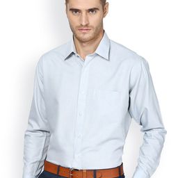 Shaftesbury London Grey Standard Fit Formal Shirt-image-17