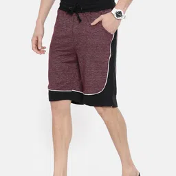ARISE Men Maroon Solid Shorts-image-18