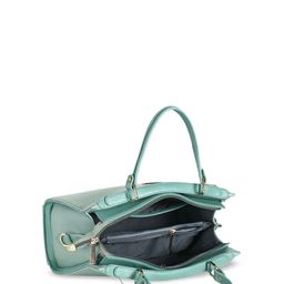 WOMEN MARKS Textured PU Structured Handheld Bag with Applique image 4