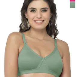College Girl Women Pack of 2 Full Coverage Lightly Padded Seamless Cotton Bra-50