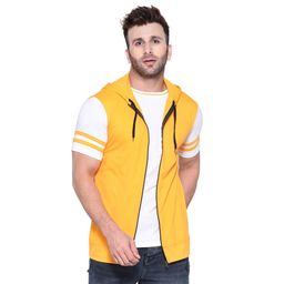 BEYOU FASHION Colourblocked Hood Short Sleeves Slim Fit T-shirt-image-50